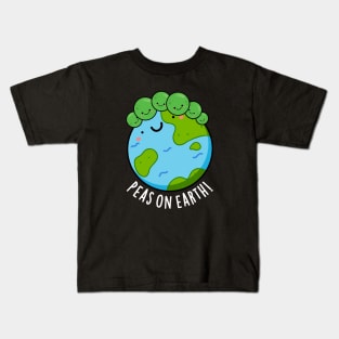 Peas On Earth Cute Veggie Peace Pun Kids T-Shirt